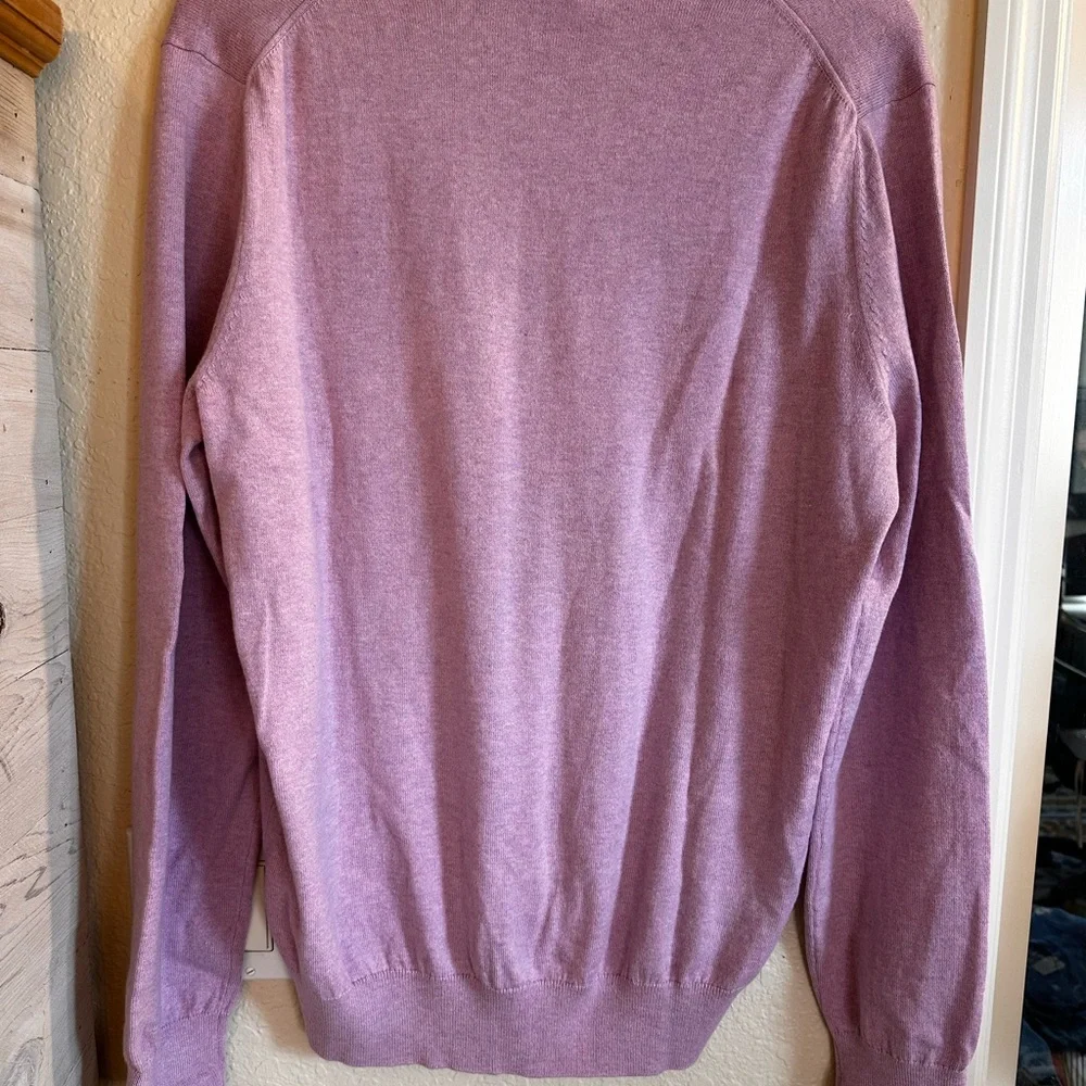 Banana Republic sz Large NWOT cashmere‎ and cotton blend lavender vneck sweater